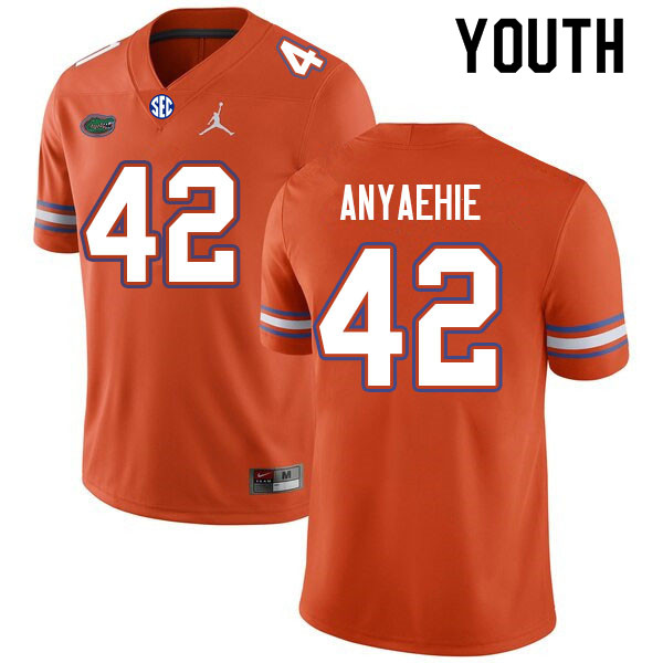 Youth #42 Kenny Anyaehie Florida Gators College Football Jerseys Sale-Orange